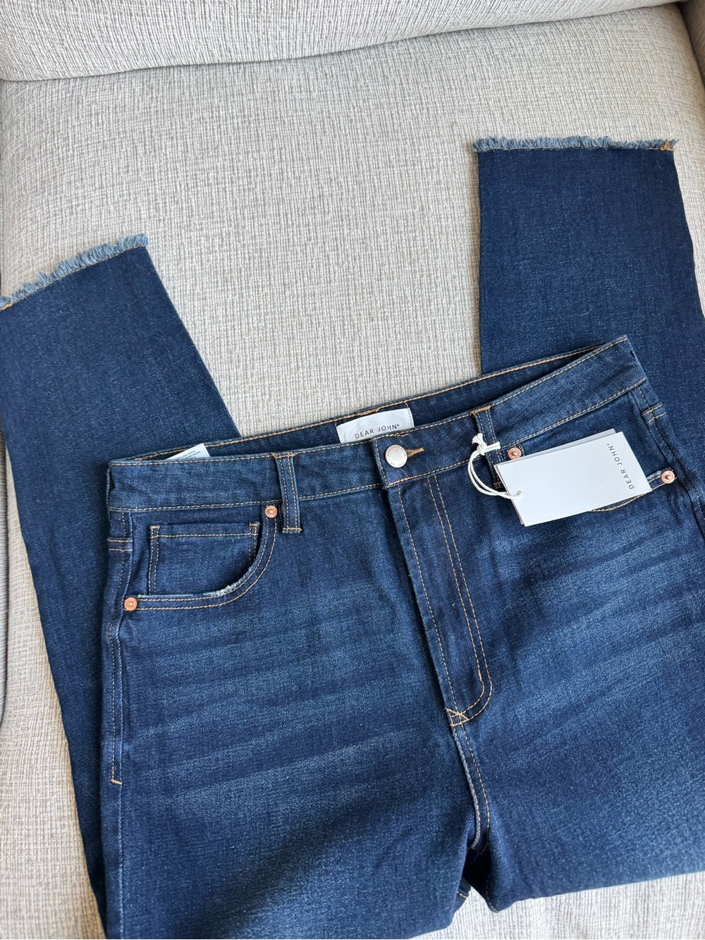 Dear John Indigo Straight Leg Ankle Jeans